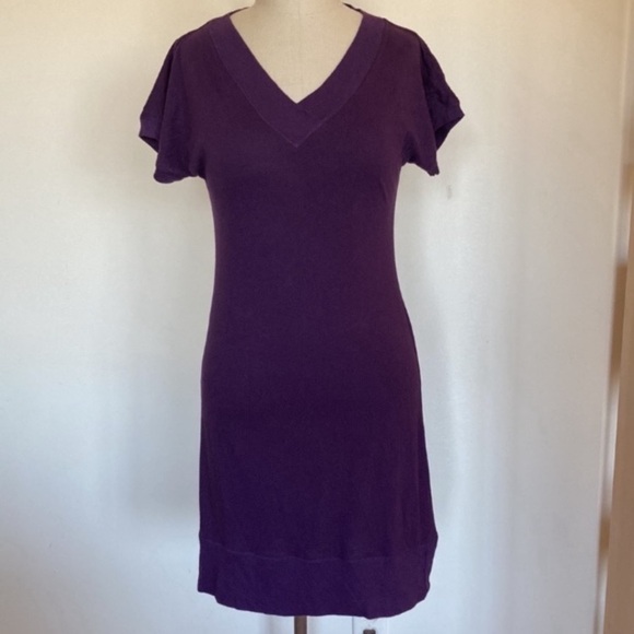 Jones New York Dresses & Skirts - Jones New York Y2K purple cotton casual mini shift dress, kimono short sleeves S